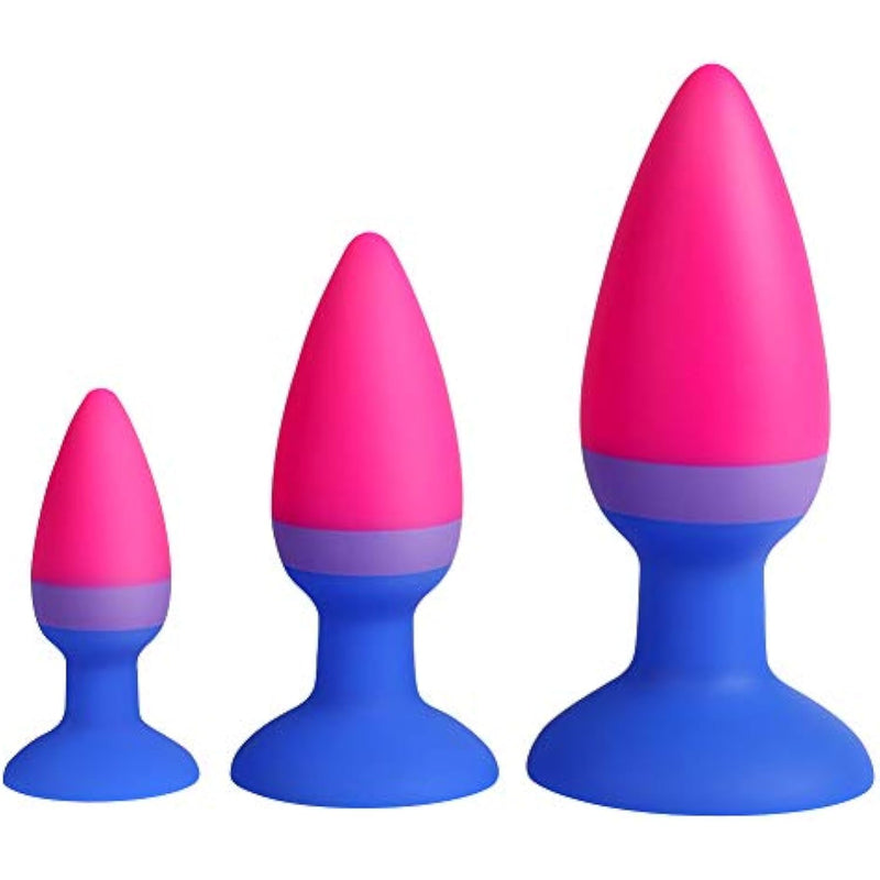Butt Plug Trainer Kit Pack Of 3 Silicone Anal Plugs Training Set With Strong Suction Cup Anal Sex Toy For Beginner Men Women