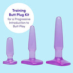 Beginners Butt Plug Kit, 3 Piece Anal Training Set for Couples