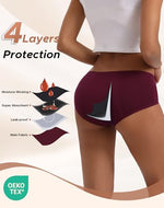 Heavy Flow Period Underwear for Women Teens, Leak-Proof Menstrual Cotton Protective Hipster Panties 3-Pack