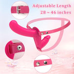 Strap On Dildo Strapon Vibrating Dildo Strap On Harness Double Dildos Lesbian Sex Toys Couples Adult Toys Adjustable Strapless Dildos 10 Vibration Remote Control Wearable Vibrator