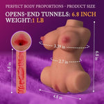 Portable Small Sex Doll Male Masturbator With Realistic Boobs Ultra Soft Stretchy Vagina, Sex Dolls Torso Adult Sex Toy,Fantasy Female Pocket Pussies For Men Penis Pleasure Training