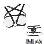 Suction Cup Dildo Mount Holder Solo Saddle, With Chest Sex Harness Bondage Bdsm Restraints