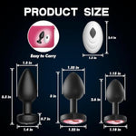 Anal Plug Vibrating Butt Plug - 3Pcs Silicone Sex Toys, Remote Control Vibrator With 10 Vibration Modes For Men Women, Prostate Massager Adult Sex Toy & Games