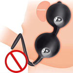 Inflatable Butt Plug Inflatable Anal Plug Built-In Two Steel Ballsinflatable Butt Anal Pump,Silicone Expandable Anal Sex Toys For Man And Women, Steel Ball Included