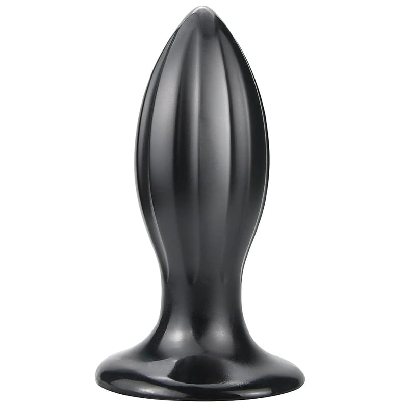 Pvc Anal Plugs Butt Plugs Anal Sex Toys With Suction For Masturbation Sex Toys For Men Women Couples (M) Black
