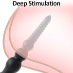 13.19 Inch Anal Beads Opening Trainer With Strong Suction Cup And 3 Knots Balls Black Long Butt Plug Cone Anal Stretcher Prostate Massager Anus Dilator G-Spot Dildo Sex Toy For Women Men Masturbation