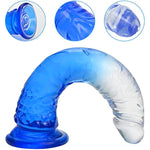 Realistic Jelly Dildo, 8 Inch G-Spot Dildo With Strong Suction Cup For Hands-Free Play, Flexible Lifelike Penis Female Clit Vaginal Masturbation Toy With Realistic Head And Veins Shaft