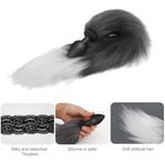 Fox Tail Cosplay Anal Plug Butt Stopper With Tail, Silicone Butt Anal Plug Cute Fluffy Tail Adults Role Play Games Adult Toy For Beginner Couples