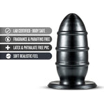 Jet Fuc Plug - 8 Inch Long Extra Girthy 3.5Wide Anal Butt Plug - Sturdy Suction Cup For Hands Free Play - Soft Plump Body Safe Sex Toy For Men Women - Huge 2 Pounds