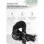 Sex Whip For Couples Adult Flogger Bdsm Whip For Spanking Paddle Rubber Sex Toy Dominatrix, Black With Diamonds