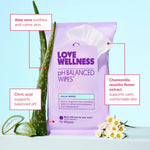 pH Balanced Wipes | Fragrance-Free | Travel Size | 3-Pack