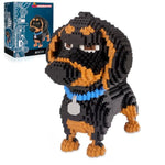 Dachshund Dog 3D Micro Puzzle Building Block Sets,2100 Pcs Animals Toys Compatible With Mini Lego Sets For Boys 8-14,Stem Birthday Gift For Adults Girls Boys Age 8-12+(Challenging)