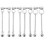 Stainless Steel Nipple Clamps With Chain Body Clamp Nipple Clips Non-Piercing Body Jewelry For Adult Role Playing Games (M)