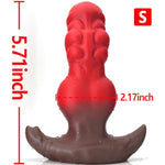 Anal Plug With Big Knot Butt Plug With Safe T-Base Mixed-Color Silicone Prostate Massager Monster Dilator Sex Toy For Women Men Masturbation (S)