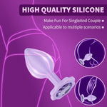 Anal Sex Trainer 3Pcs Set Silicone Butt Toys Anal Trainer Jewel Butt Plug Kit S&M Anal Sex Toys Kit For Starter Beginner Men Women Couples, Light Purple