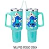 Disney Lilo and Stitch Aloha No Bad Days Chillin’ Stainless Steel Tumbler with Handle and Straw, Fits in Standard Cup Holder, 40 Ounces