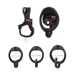 Penis Cage With Hook Has 3 Different Rings Inverted Chastity Cage Made Of Lightweight Resin 3D Printed Cock Cage Is Breathable Chastity Device With Lock For Exercising A Man'S Penis (B,Pink)