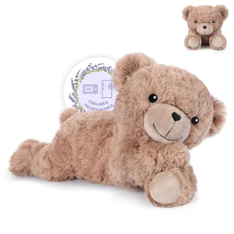Heatable & Coolable Brown Teddy Bear Stuffed Animal, Microwavable Stuffed Animal Heating Pad For Period Discomfort, Stuffed Teddy Bear Plush For Warmth & Comfort, Brown Bear Gifts For Kid