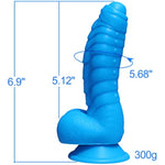 Realistic Dildo, Liquid Silicone Material No Any Smell Adult Sex Toys Penis, Strong Suction Cup For Hand-Free 2 Balls G-Spot Vaginal Discreet Package(Blue)