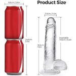 Realistic Big Dildo Sex Toy Soft Silicone Dildo Clear, Realistic Penis G-Spot Stimulation Dildos With Suction Cup For Women, Beginner Anal Adult Toys For Hands-Free Play (7'')