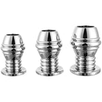 Sm Metal Anal Plug Enema Vaginal Flushing Hollow Anal Plug Anal Expansion Peep Sex Toys(S)
