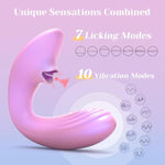 Vibrator Bundle - Og Dual Vibe Pink & Full Silicone G Spot Vibrator Purple, Adult Sex Toys, Body-Safe Silicone, Rechargable, Waterproof