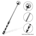 Stainless Steel Anal Massage Wand with 3 Sizes Ball, BDSM Flirting Sex Toys