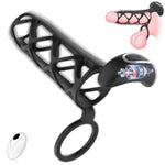Vibrating Penis Sleeve Male Cock Rings Penis Exercise Extender Enlarge Delay Glans Ring 10 Vibration Modes Couple Vibrator For Erection Enhancement Delayed Ejaculation Sm Sex Toys