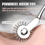 Bdsm Toys Foreplay Pinwheel Sex Toys, Stainless Steel Wartenberg Wheel Roller Sex Tools Bondage Bdsm Bear Sensory Play, 22 Pins Flirting Stimulation Roller Portable Couple Sex Toys Adult Bedroom Play