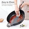 Nonstick Frying Pan Skillet with Lid, 12 Inch Large Deep Frying Pan, 5 Qt Non Stick Saute Pan with Cover, Induction Pan, Healthy Non Toxic Cooking Pan with Helper Handle, PFOA PFOS Free