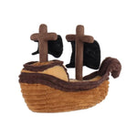 Thrilling Pirate Boat Plush Stuffed Animals For Kids, Soft Cute Plush Toys For Baby Girl And Boy, Fluffy Thrilling Pirate Boat Brown 11.5 Inches