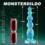 13 Inch Think Fantasy Monster Knot Dildo With Suction Cup, 12" Soft Silicone Realistic Giant G-Spot Dog Dildos With 4 Knots, Large Xl Xxl Horse Wolf Prostate Dildo Anal Butt Plug Sex Toy For Men Women