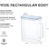 Aqua Fridge Door Water Jug with Handle BPA Free Plastic Pitcher with Screw Top Lid Perfect for Making Teas and Juices, 1 Gallon, Clear