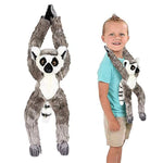 Hanging Ring Tailed Lemur Plush Toy, 17.5 Inch Stuffed Ring Tailed Lemur With Realistic Design, Soft And Huggable, Cute Nursery Decor, Best Birthday Gift For Boys And Girls
