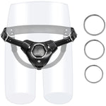 Strap On Dildo Harness Adult Sex Toys For Women Men Pegging Dildo,Adjustable Waist And Thigh Soft Nylon Vegan Leather Belt With 3 Size Metal O-Rings For Lesbian Gay Couple Vaginal Anal Play