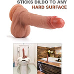 Realistic Dildo For Beginners Lifelike Huge Silicone Dildo, With Strong Suction Cup For Hands-Free Play, Realistic Penis For G-Spot Stimulation Dildos Anal Sex Toys For Women And Couple 7.7 "
