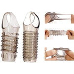 2Pcs Penis Ring Set For Male Cock Ring Sleeve Stretchy Penis Rings Sexual Please Enhance Delay Ejaculation Men Penis Enlarge Sex Toys