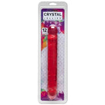 Doc Johnson Crystal Jellies - Jr. Double Dong - 12" - Double Sided Dildo - Pink
