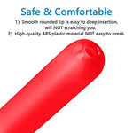 Lubricant Lube Applicator Syringes, Lubricant Tube Shooter with Smooth Rounded Cap for Men, Women & Couples, Reusable, Easy Use & Clean [10ml Scales] (Red & Gray)