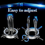 Stainless Steel Anal Expander Spreader Adjustable Hollow Tunnel for BDSM