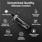 Passion Premium Silicone Lubricant, 2 Fl Oz - Long-Lasting, Non-Sticky Formula, Made In Usa, Smooth Application For Comfort