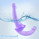 Double Ended Dildo Dual Dong Strapless Sex Toy Extra Long Flexible Realistic Penis G Spot Vaginal Anal Plug For Lesbian Female Masturbation, Purple