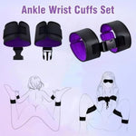 Bdsm Kit Sex Bondage Restraints Adult Sex Toys,Upgrade Sex Restraints Set 11Pcs Handcuffs Collar Ankle Cuff Blindfold Feather Tickler Gags Sex Rope Adult Games Couple Sex Toys For Women Men (Violet)