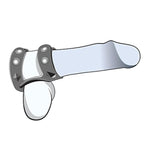 Blush Performance Vs8 Double Cock & Ball Strap (9" & 8" Straps, 2.5" Ring) - Puria Silicone + Stainless Steel - Adjustable 3-Snap Penis Ring For Stamina & Erection - Adult Sex Toy For Men - (Black)