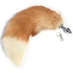 Golden Multi-Function Fox Tail Anal Plug with Keychain Attachment