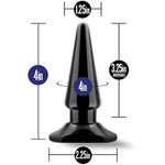 Anal Adventures Easy Plug - 4 Inch Length And 1.25 Inch Width - Tapered Tip For Easy Insertion & Perfect For Beginners - Base Anchors Buttplug Safely Outside The Body - Sex Toy