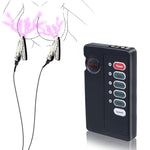 Electric Shock Chastity Nipple Clamps Clitoral Clit Clamp With Adjustable Current Levles Nipples Clamp Electroshock Non Piercing Nipple Clip Kinky Sex Toys Things Flirting For Women Men Couples