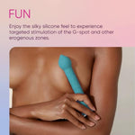 Diamond Wand Vibrator For Women - Flexible, Textured Adult Toy G Spot Vibrator With 21 Modes - Waterproof, Whisper Quiet, Silky Soft Silicone Adult Sex Toys For Women (Turquoise)