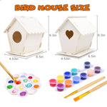 2 Pack Bird House Kits for Kids DIY Birdhouse Kit Build and Paint