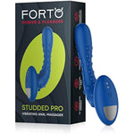 Studded Pro Super Powerful Vibrating Massager - Flexible Silicone Rechargeable Waterproof Anal Sex Toy For Men, Women, And Couples - 10 Vibration Modes - Adult Sex Toys Anal - Blue